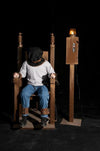 Shake N Bake Electric Chair animatronic prop for haunted houses and extreme attractions
