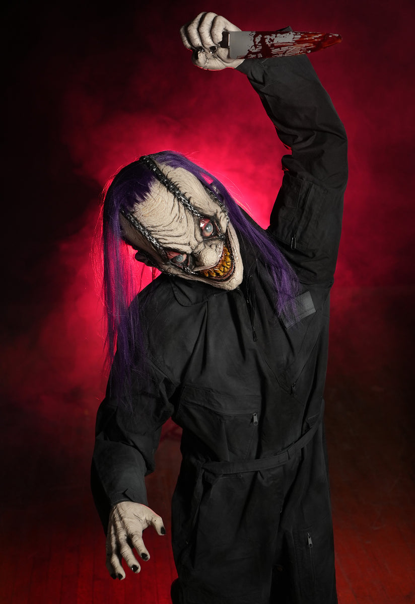 最終値下げ　暗黒エンターテイメント　\"The CLOWN\" Amazon.com: Zagone Syco the Clown Mask, Evil Clown Red Hair Moving