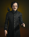 Edgar Allan Poe prop for horror literature fans with raven on shoulder