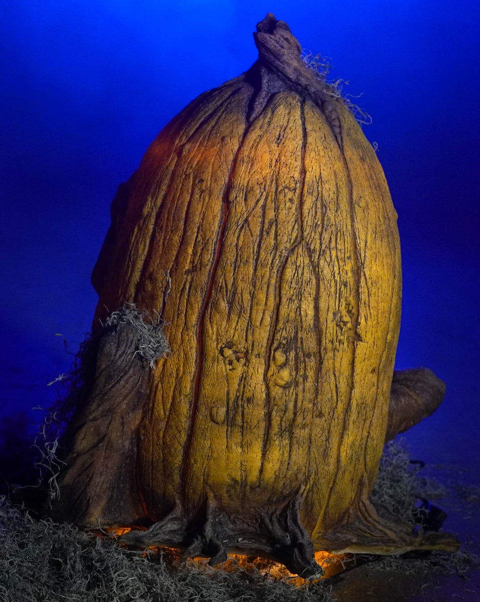 Grizzly Gourd Evil Pumpkin Animated Halloween Prop by Distortions