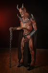 Demon Halloween prop holding chain