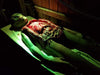 Alien Autopsy prop in a home haunters creepy scene