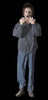 Spooked scared shaking man animatronic prop
