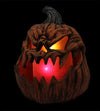 Evil Flaming Pumpkin Prop glows orange and is perfect for a scary cool Halloween scene