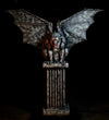 Giant Gargoyle with wings stretched out and eyes glowing red is a perfect prop for your Halloween decorating needs
