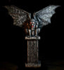 Giant Gargoyle with wings stretched out and eyes glowing red is a perfect prop for your Halloween decorating needs