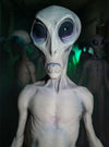 Face of Roswell Alien standing life-sized prop