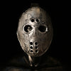 Distortions Unlimited Battered Hockey Mask painted silver