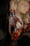 Bloody Beast haunted house monster animatronic hand close up