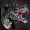 Dragon Legends by Distortions black dragon display bust. The mounted dragon head is a piece of fantasy wall art.