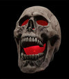 Flaming Skull Prop that has light on inside glowing