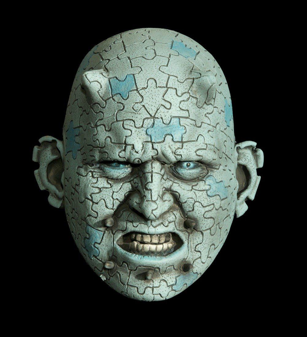 Enigma Mask Hand Painted Made of Latex by Distortions Unlimited