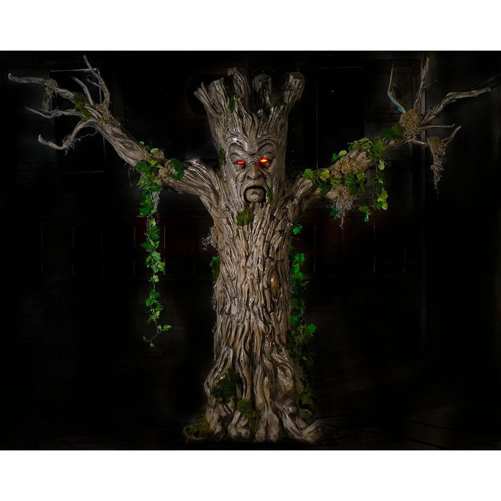 Evil Tree Giant Animatronic Haunt Prop with Glowing Red Eyes and Moving ...