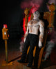 Frankenstein's Assault animatronic prop side view with red fog