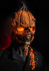Jack Is Back Pumpkin Halloween prop character with glowing eyes and scary face