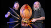 Jack Widow giant Halloween spider prop with Tom Cassidy and Ed Edmunds