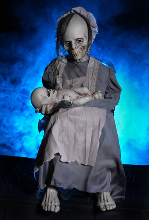 Lullaby creepy skeleton nanny Halloween animatronic prop