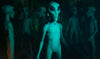 Roswell Alien Props gathered together in a creepy Halloween or sci fi scene