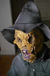 Scary Scarecrow Halloween prop face with wicked scary expression