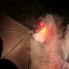 Winged Dragon animatronic prop by Distortions blowing fire and smoke with glowing eyes