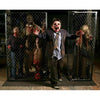 Zombie Outbreak Shock as an actor in a zombie costumes charges out to scare people